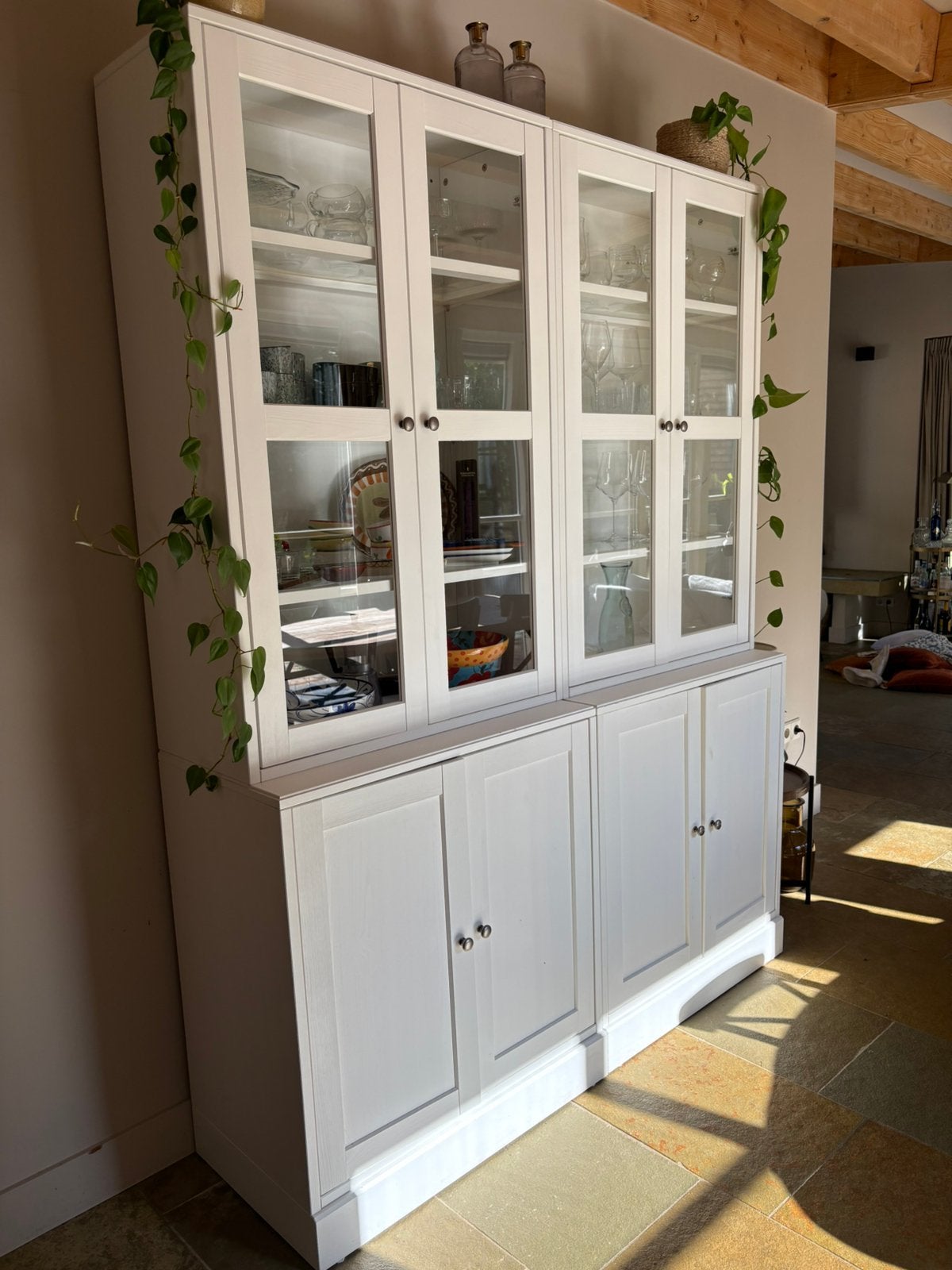2x IKEA HAVSTA Vitrinekast – 81x47x212 per stuk– Nette staat, Ophalen, 50 tot 100 cm, 25 tot 50 cm, Glas