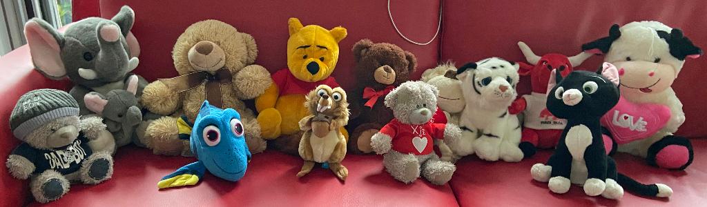 Pluche knuffels - 13 stuks, Kinderen en Baby's, Speelgoed | Knuffels en Pluche, Ophalen, Overige merken, Overige karakters, Overige typen