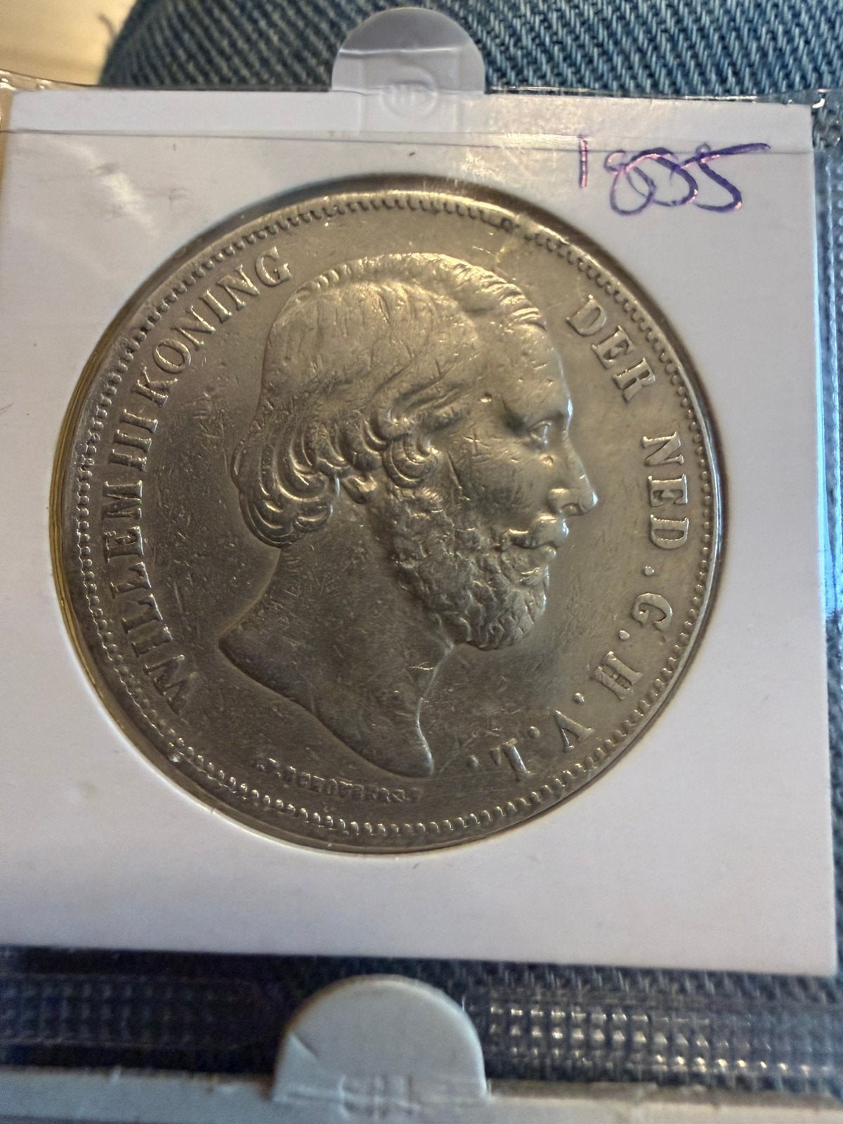Willem III 1855 rijksdaalder, Postzegels en Munten, Munten | Nederland, Koning Willem III, Zilver, Ophalen of Verzenden, Losse munt