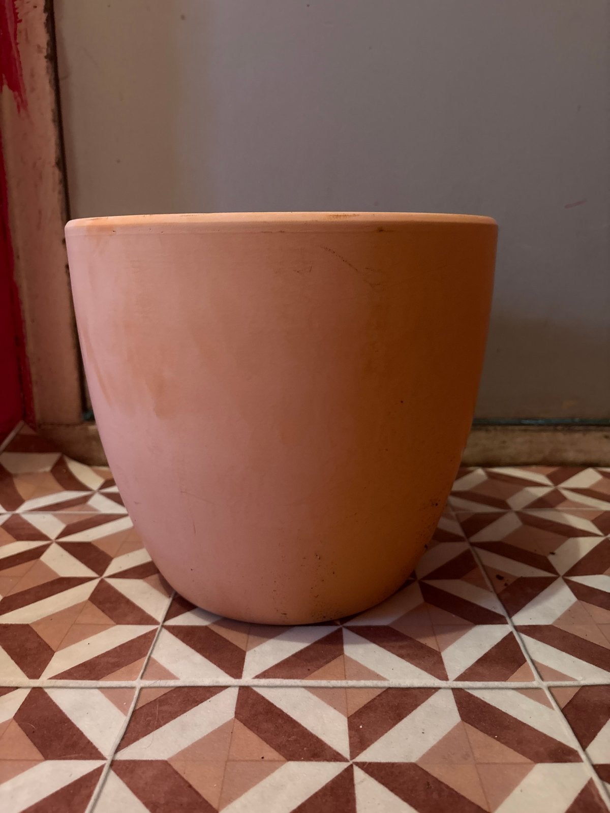Oranje bloempot - Gebruikt, Gebruikt, Rond, Binnen, Minder dan 40 cm
