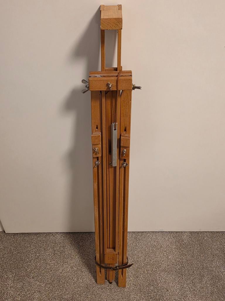 Houten schildersezel, opvouwbaar, Hobby en Vrije tijd, Schilderen, Ophalen