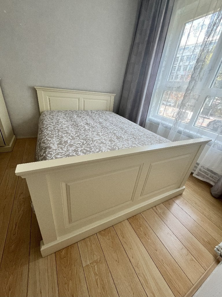 Tweepersoonsbed 140x200 cm met 2 latenbodems en matrassen, Ophalen, Tweepersoons, 140 cm, Zo goed als nieuw