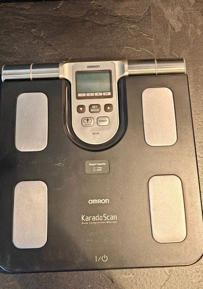 Omron KaradaScan BF508 lichaamssamenstellingsmonitor (person, Ophalen, 1 tot 500 gram, 100 kg of meer, Zo goed als nieuw