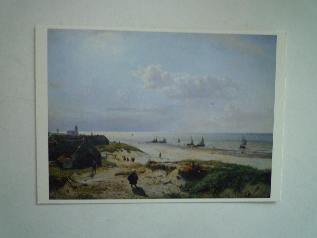 Gezicht op Katwijk aan Zee art unlimited Willem A. v Devente, Ophalen of Verzenden, 1940 tot 1960, Gelderland
