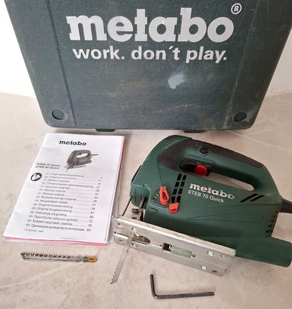 Metabo STEB 70 Quick decoupeerzaagmachine, koffer, zaagblad, Doe-het-zelf en Verbouw, Gereedschap | Zaagmachines, Ophalen, Zo goed als nieuw