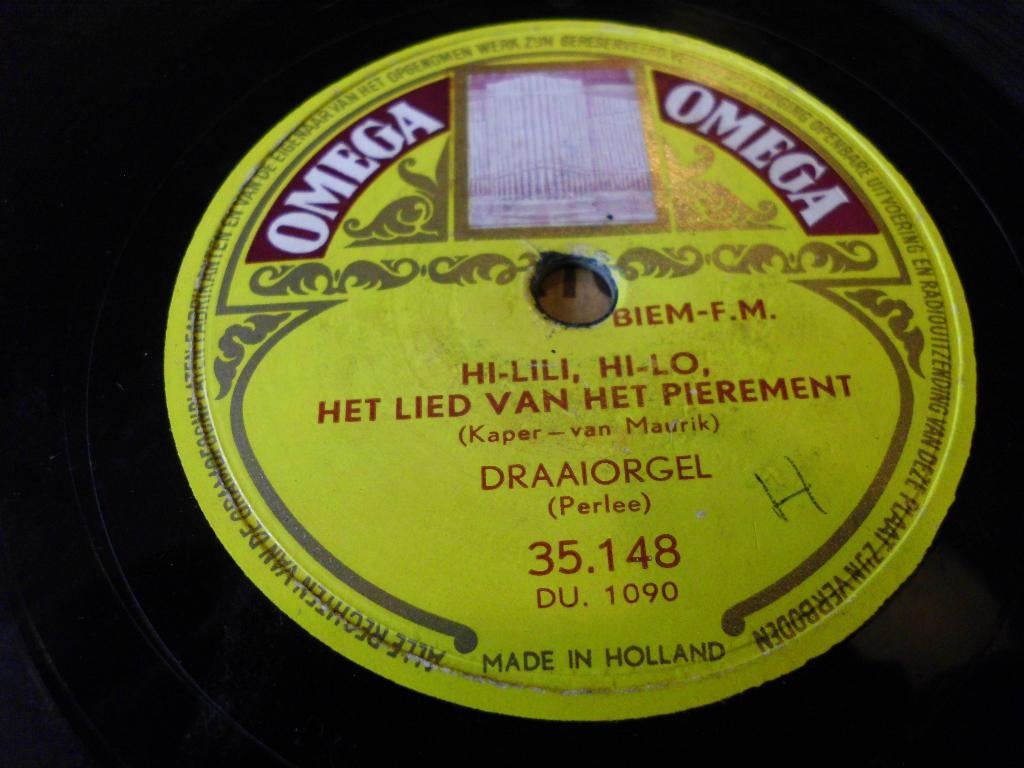 78 toerenplaten draaiorgel, Gebruikt, 10 inch, Overige typen, Ophalen of Verzenden
