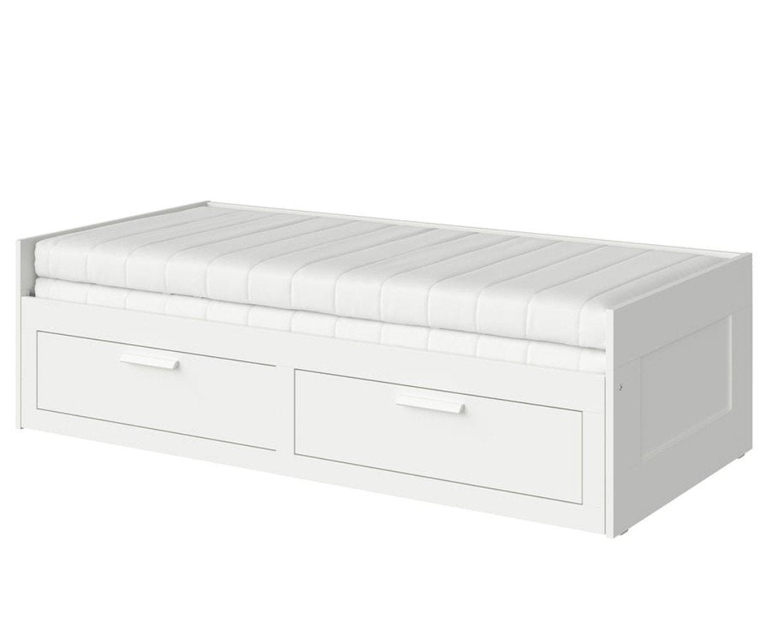 IKEA Brimnes uitschuifbaar bed 80/160 x 200cm, Huis en Inrichting, Slaapkamer | Bedden, Ophalen, Verstelbaar, Wit, Tweepersoons