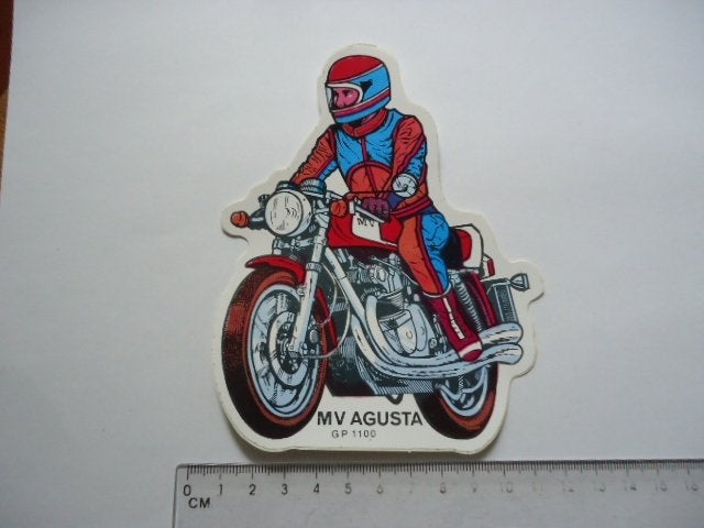 sticker Jaren 70 80 MV AGUSTA motor motorfiets strip pop, Verzamelen, Verzenden, Zo goed als nieuw, Bedrijf of Vereniging