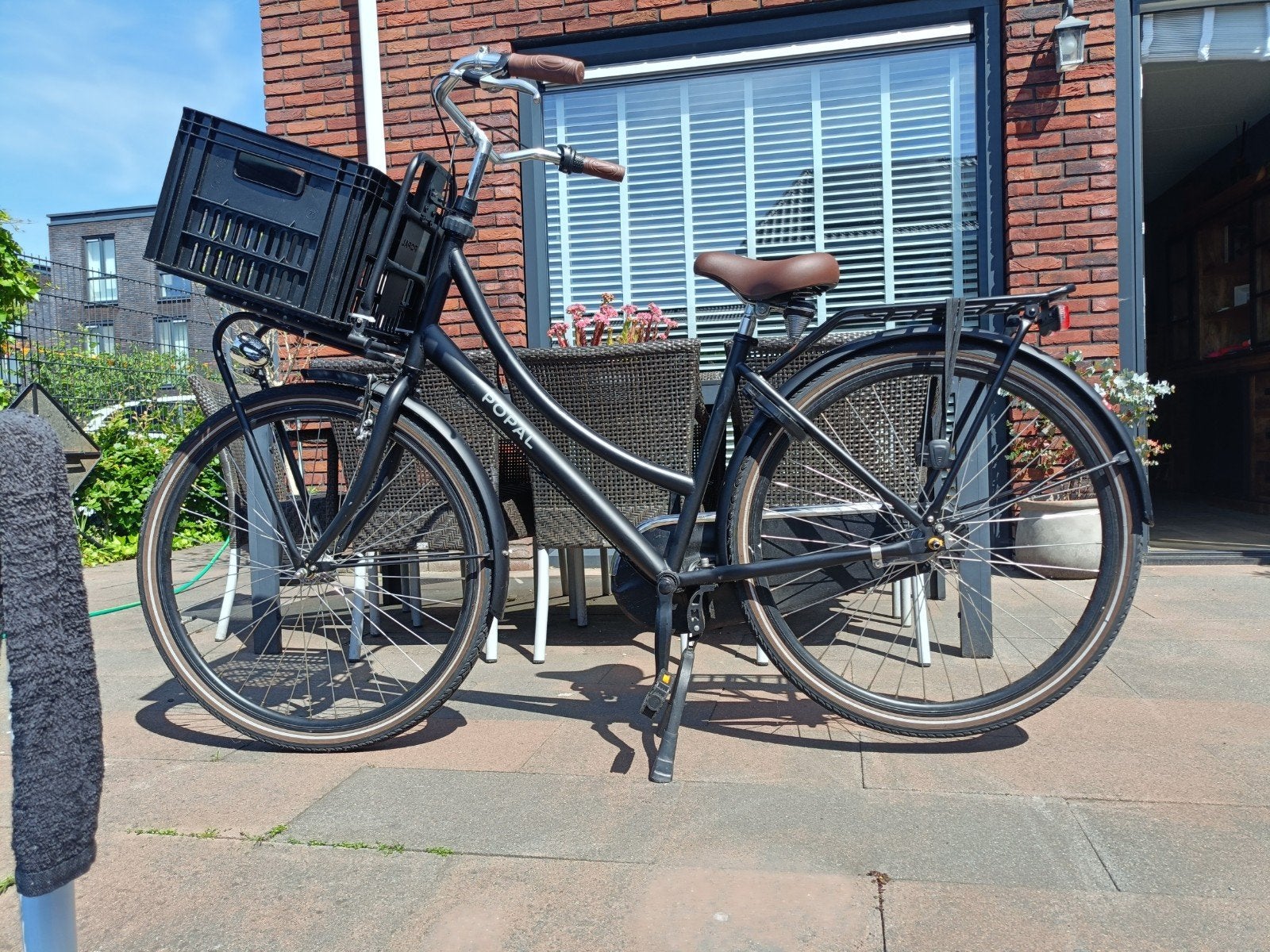 Popal Daily Dutch Basic Damesfiets - Zwart, Terugtraprem, 50 tot 53 cm, Ophalen, Overige merken