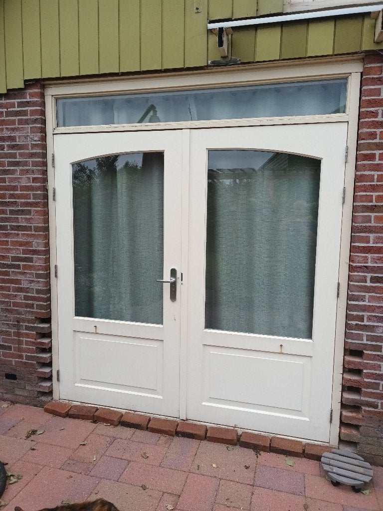 dubbele deur, Ophalen, 120 cm of meer, 200 tot 215 cm, Hout