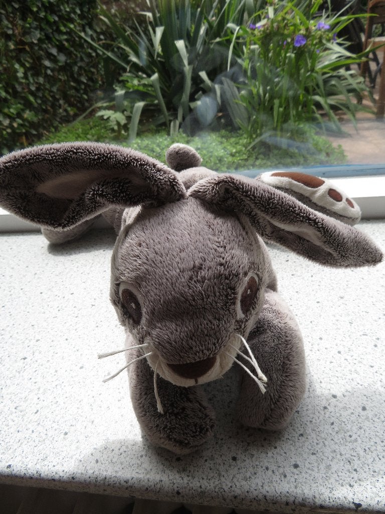 Konijn of haas van IKEA Vandring Hare bruin grijs velours, Gebruikt, IKEA, Konijn, Ophalen of Verzenden
