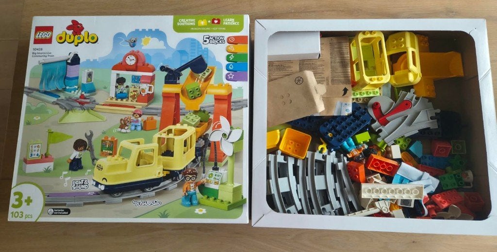 Lego Duplo Trein + Uitbreidingen - 10428 + 10426 + 10425, Ophalen, Overige thema's, Zo goed als nieuw, Compleet