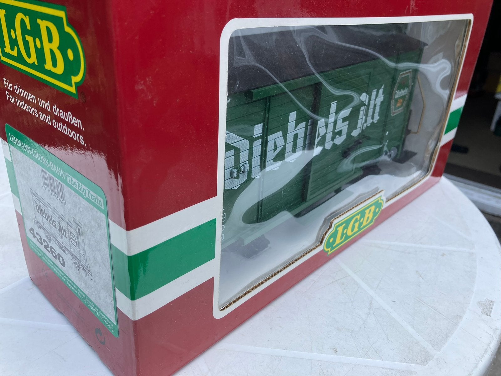 Lgb 43260 brouwerijwagen DIEBELS ALT zgan in ovp LEZEN, Gelijkstroom, Wagon, Ophalen of Verzenden, Zo goed als nieuw