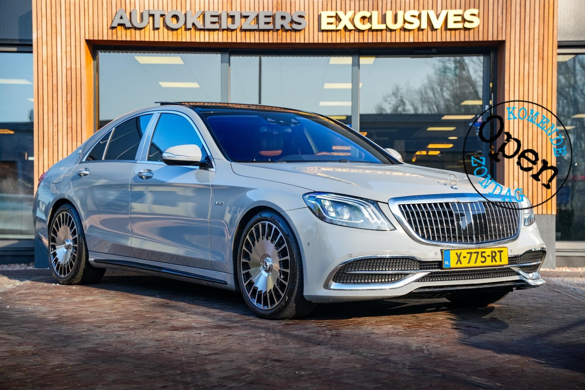 Mercedes-Benz S-klasse 500 4Matic Lang Edition 1 Maybach pak, Auto's, Gebruikt, Zwart, Bedrijf, Vierwielaandrijving