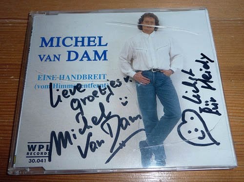 CD Single MICHEL VAN DAM - Eine handbreit (gesigneerd), Ophalen of Verzenden