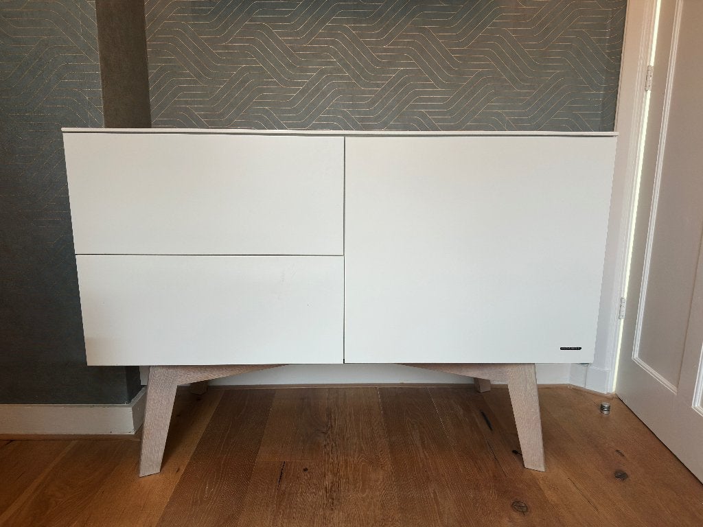 Kidsmill ledikant lars 120x60 matras commode sixties en acce, Ophalen, Gebruikt, Jongetje of Meisje