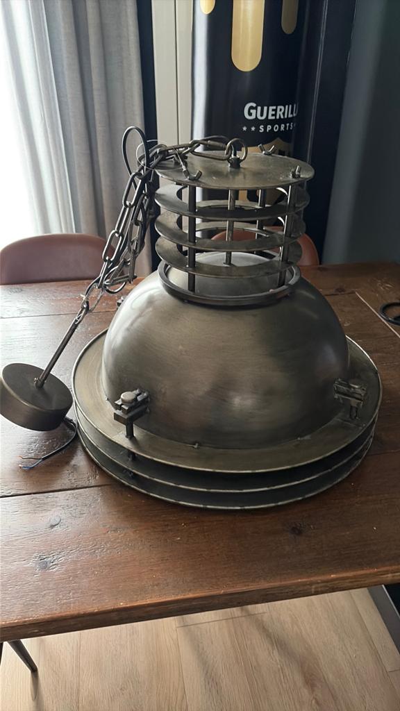 Metalen hanglamp, Huis en Inrichting, Lampen | Hanglampen, Ophalen, Minder dan 50 cm