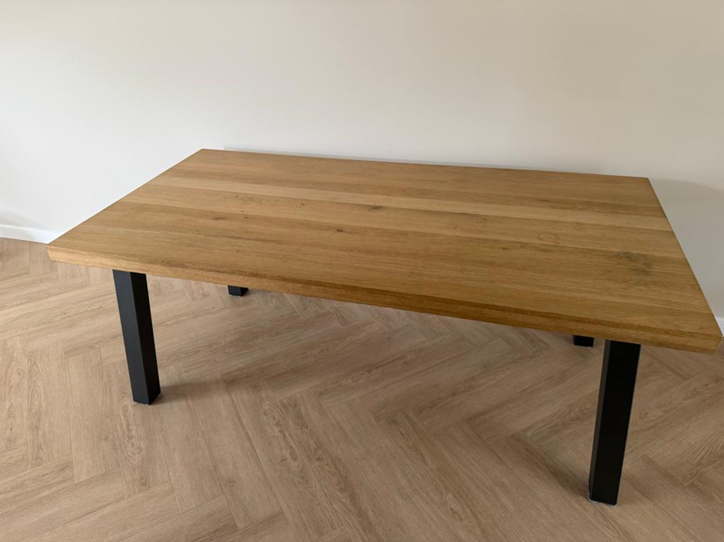 Eikenhouten tafel 200x100 cm, Huis en Inrichting, Tafels | Eettafels, 100 tot 150 cm, Eikenhout, 200 cm of meer, Ophalen of Verzenden