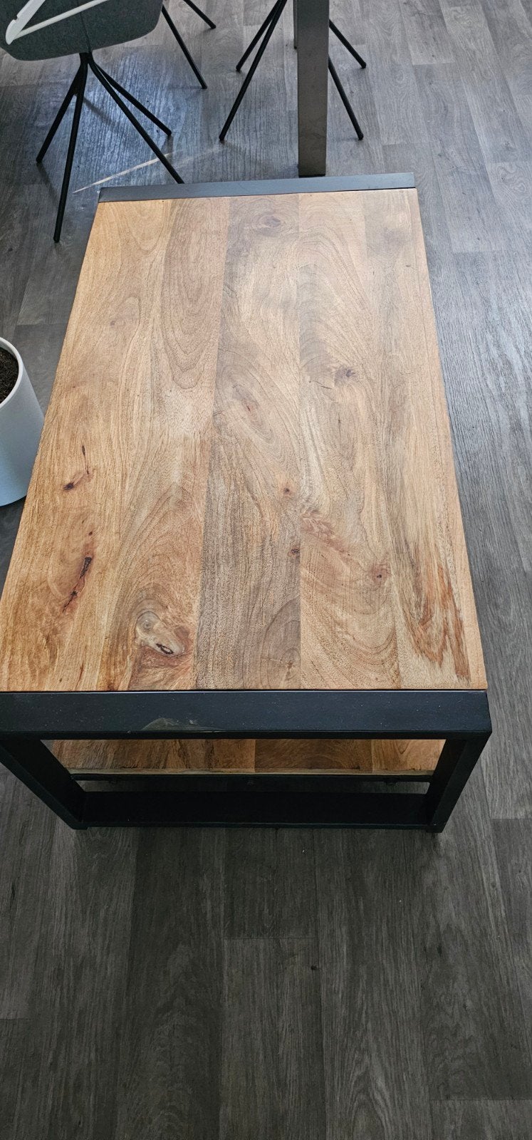 Mangohout salontafel, Ophalen, 100 tot 150 cm, 50 tot 100 cm, Zo goed als nieuw
