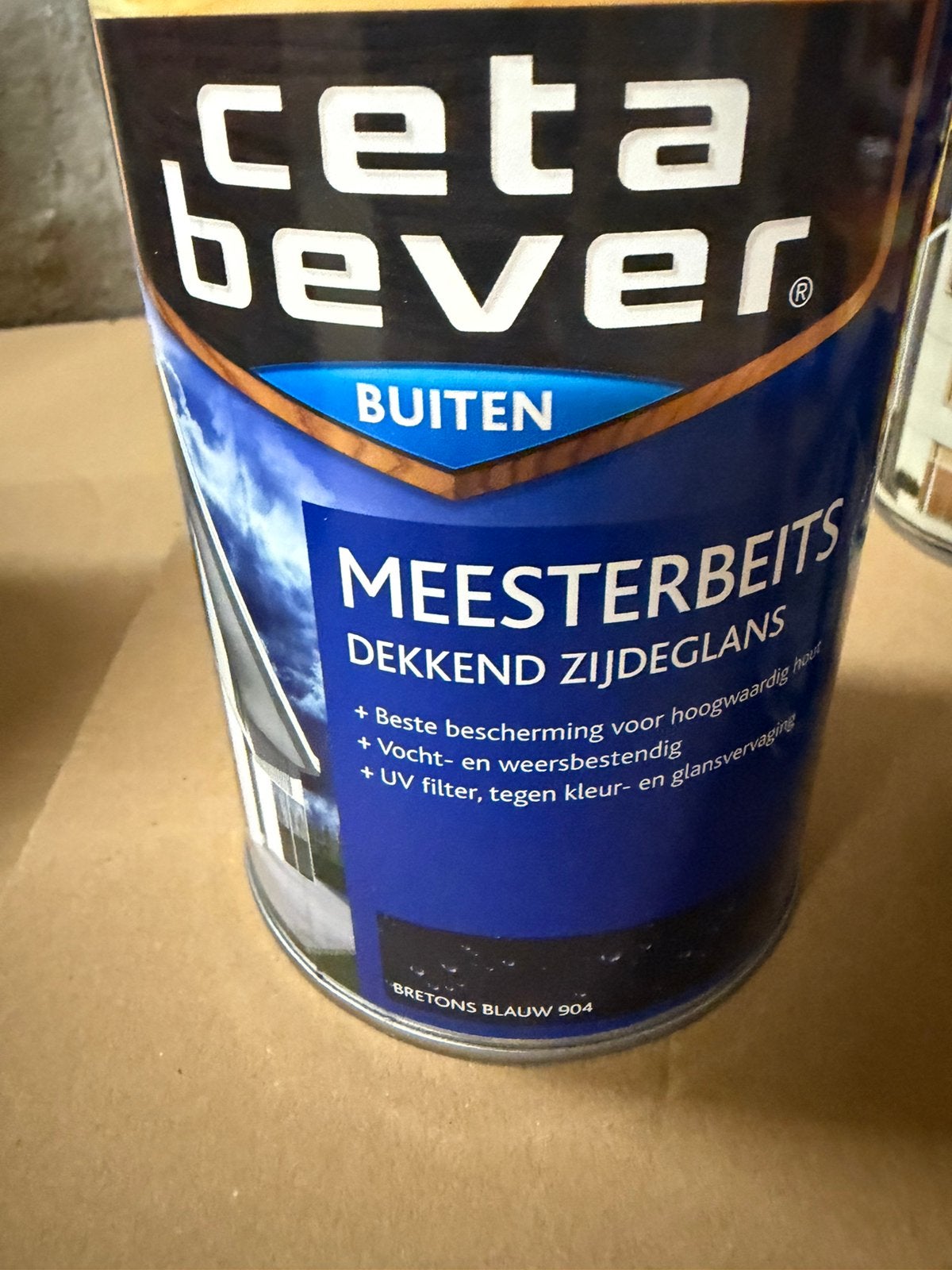 Cetabever dekkende beits Bretons blauw 0,75l en 1,25liter, Ophalen of Verzenden, Nieuw