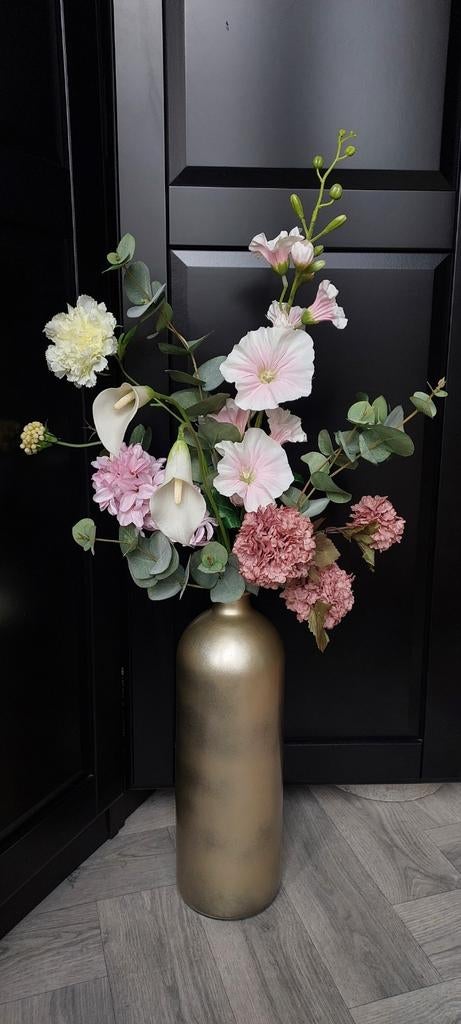 Prachtig zijden kunstbloemen boeket - Silka, Huis en Inrichting, Ophalen of Verzenden