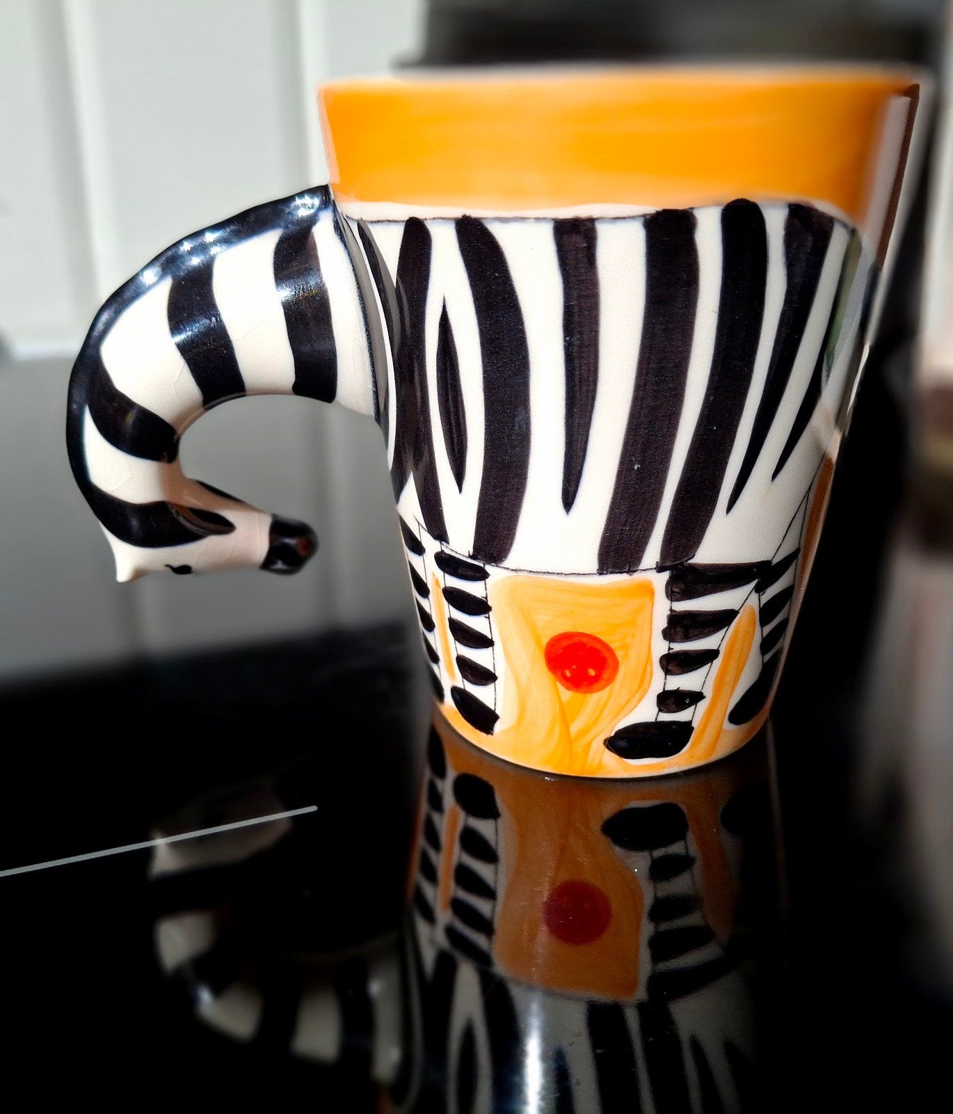 Unieke Zebra Mok, Overige typen, Ophalen of Verzenden, Zo goed als nieuw, Steen/keramiek
