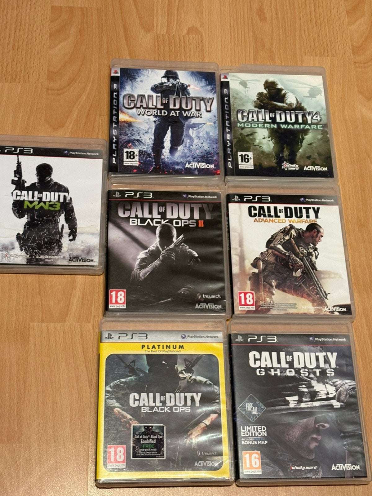Ps3 7x Call of Duty, Gebruikt, Vanaf 18 jaar, Shooter, 1 speler