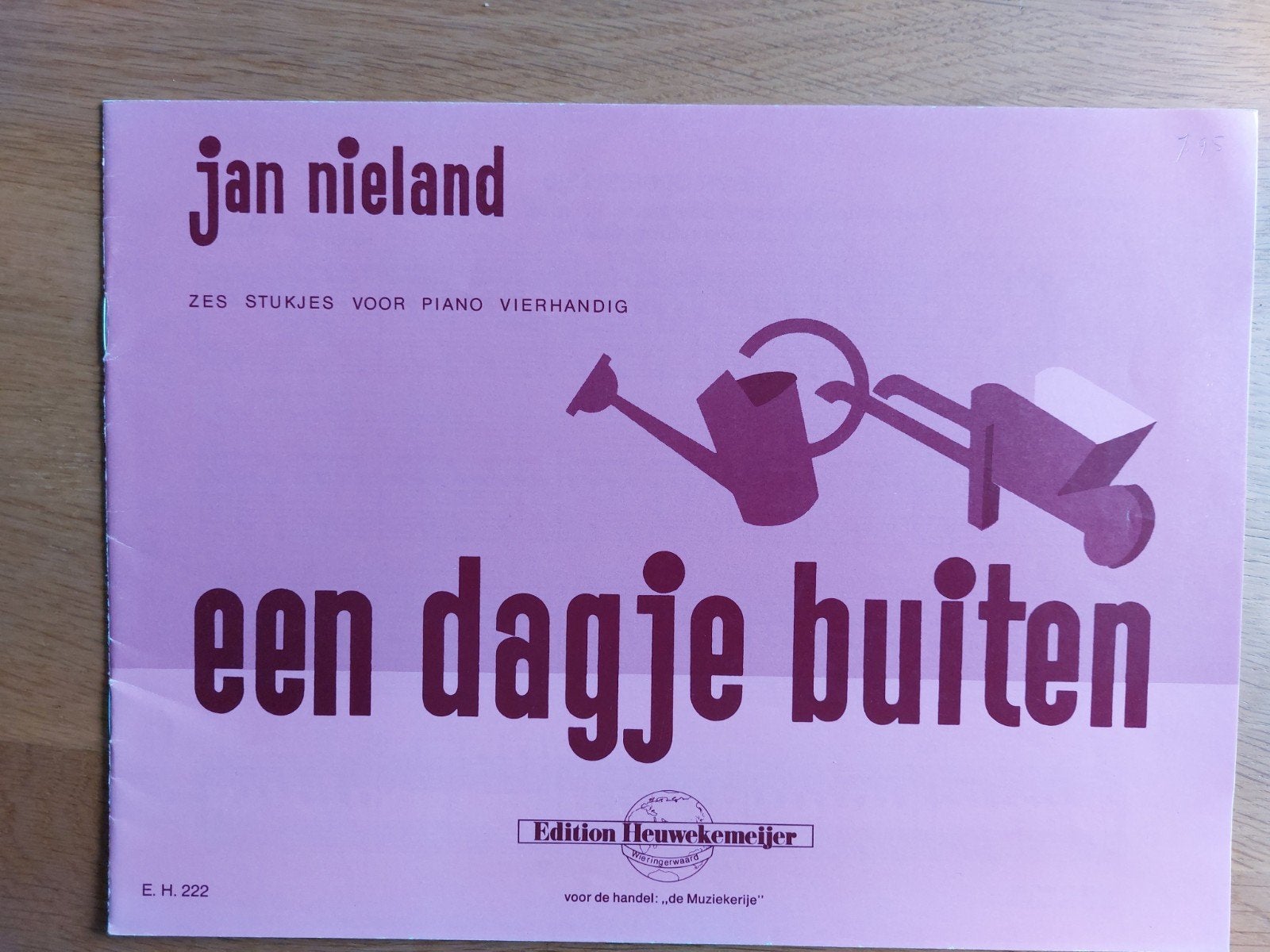 Jan Nieland - Een dagje buiten piano quatre mains, Ophalen of Verzenden