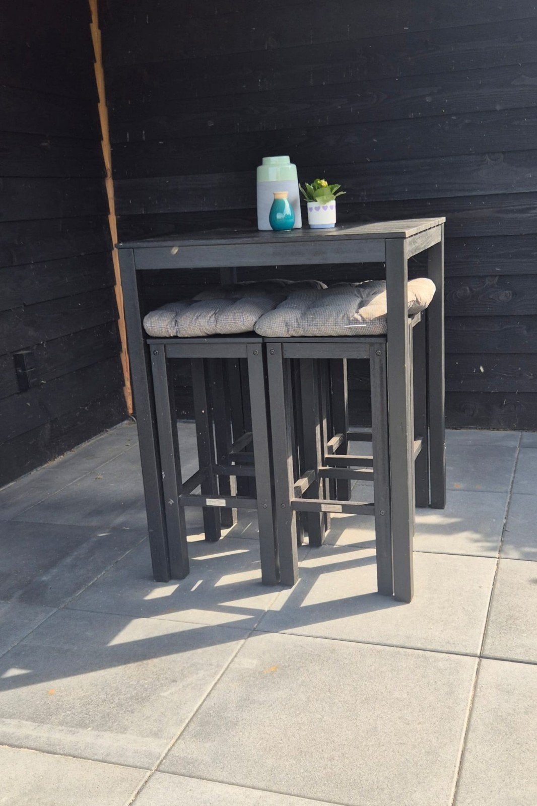 Zgan Wakefield barset met 4 krukken en kussentjes, Ophalen, Zo goed als nieuw, 90 cm of meer, 4 krukken