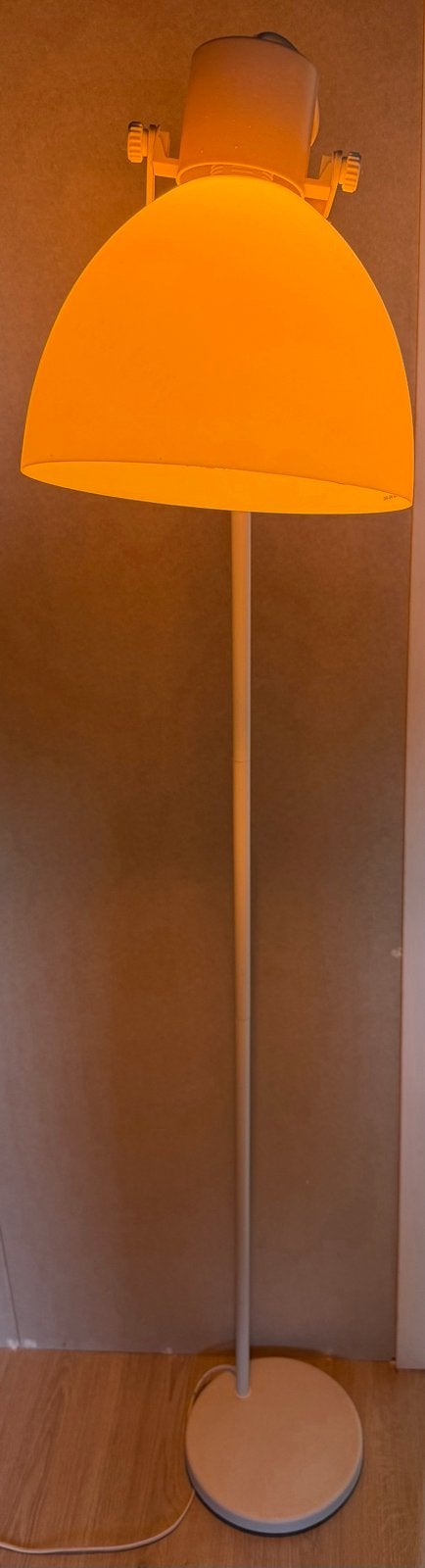 Witte vloerlamp, Ophalen, 100 tot 150 cm, E27 (groot), Zo goed als nieuw