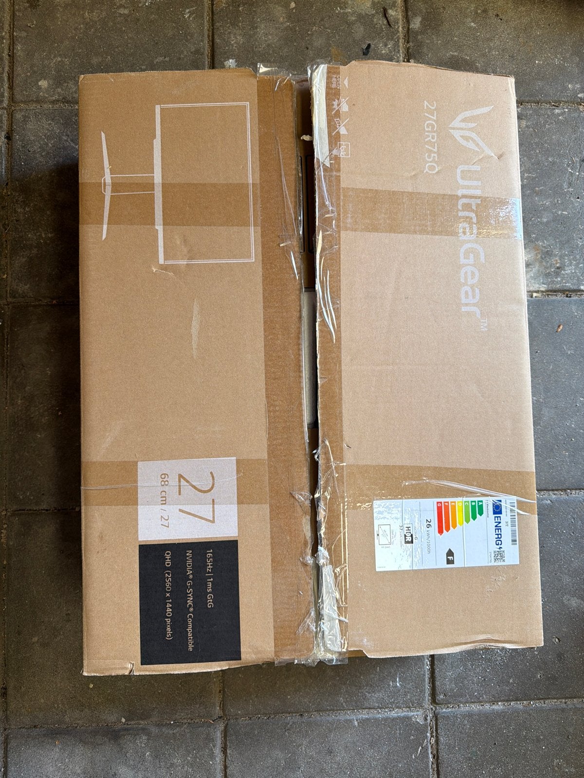 LG Ultragear 27GR75Q Gaming Monitor - 27 inch QHD 165Hz, Computers en Software, Monitoren, IPS, In hoogte verstelbaar, Nieuw, 1 tot 2 ms