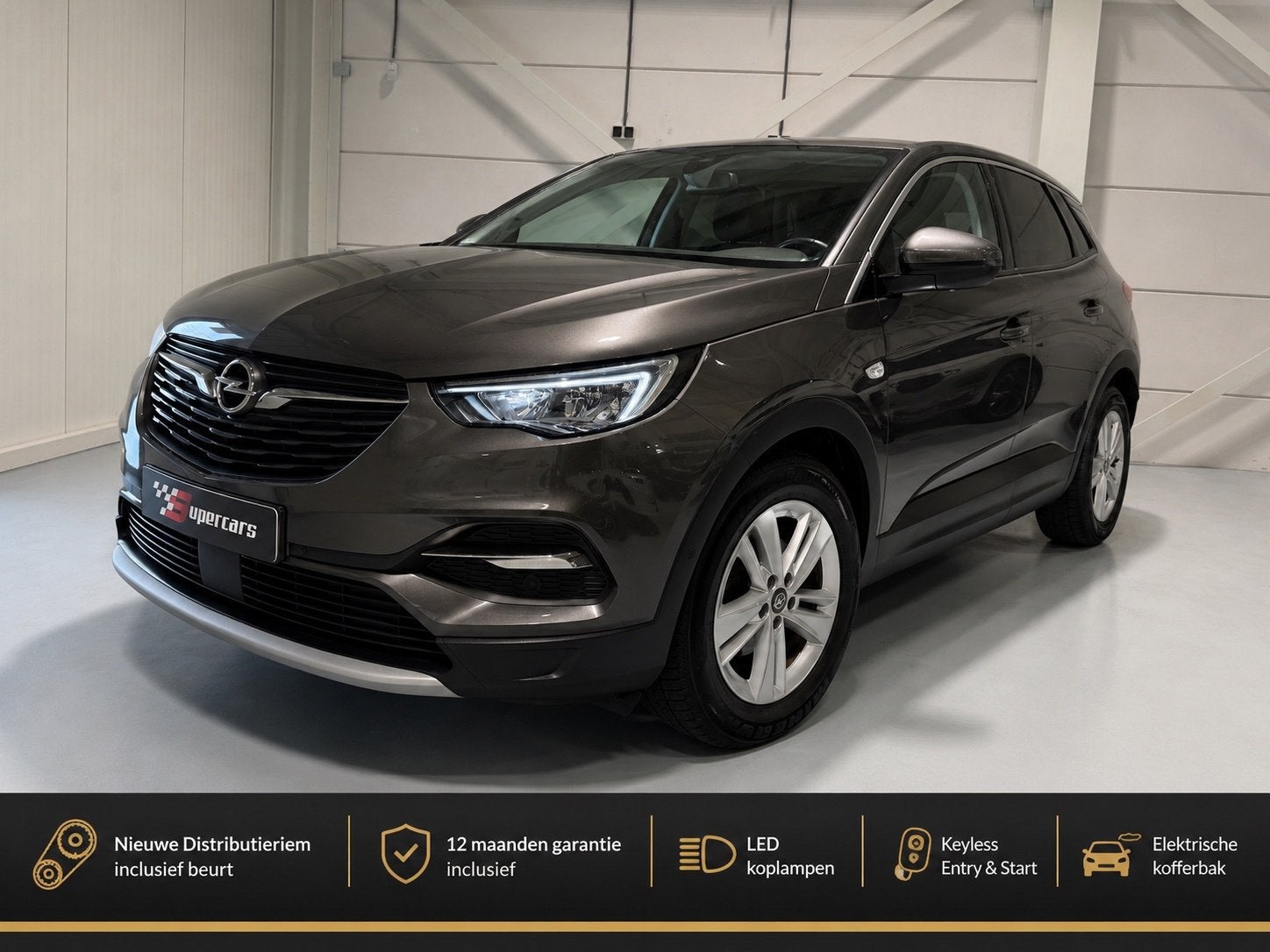 Opel Grandland X 1.2 Turbo Business Executive| Distri. VV |C, Auto's, Opel, Gebruikt, 1199 cc, Automatische klimaatregeling, Leder en Stof