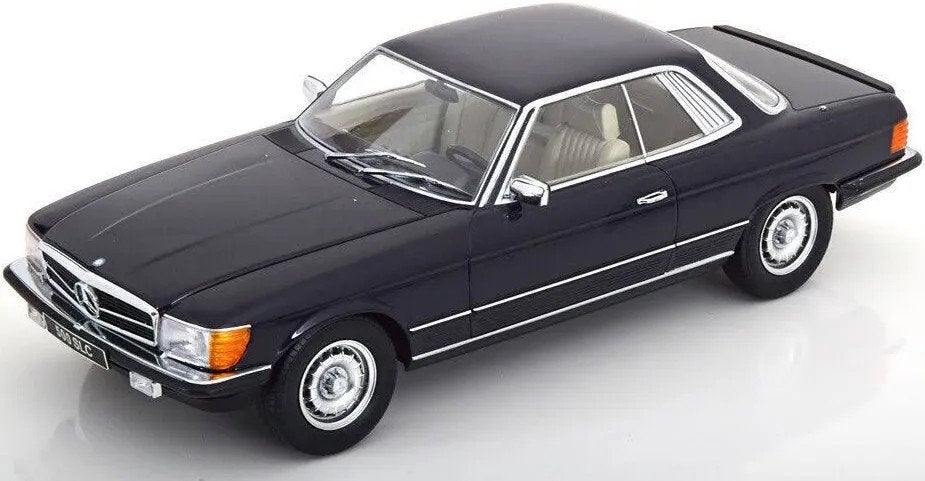 Mercedes-Benz 500 SLC (C107) 1981 Donkerblauw 1:18 KK-Scale, Ophalen of Verzenden, Nieuw, Overige merken