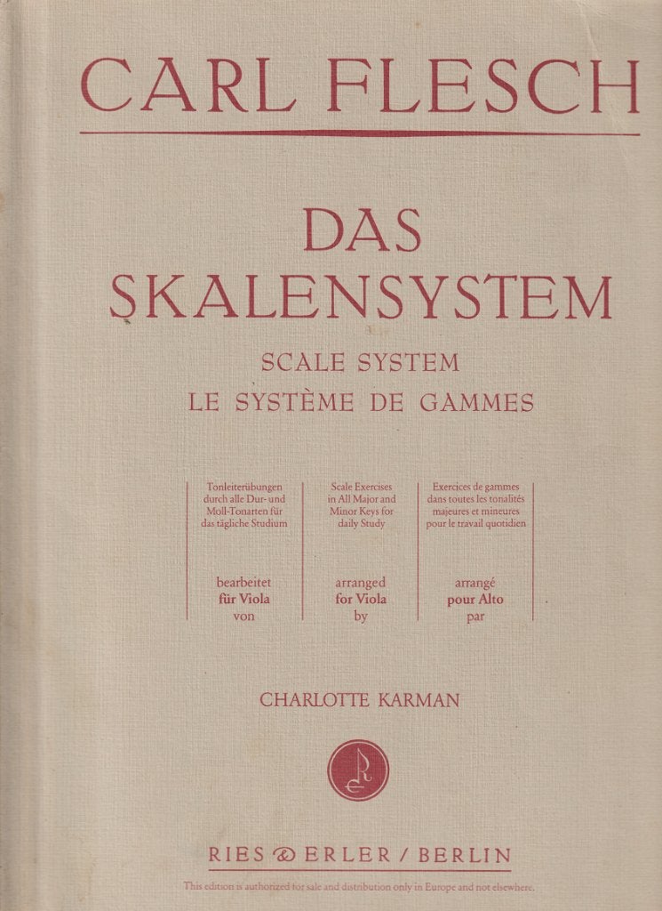 Das Skalensystem; Carl Flesch; Tonleiterübungen, Ophalen of Verzenden, Gelezen, Artiest