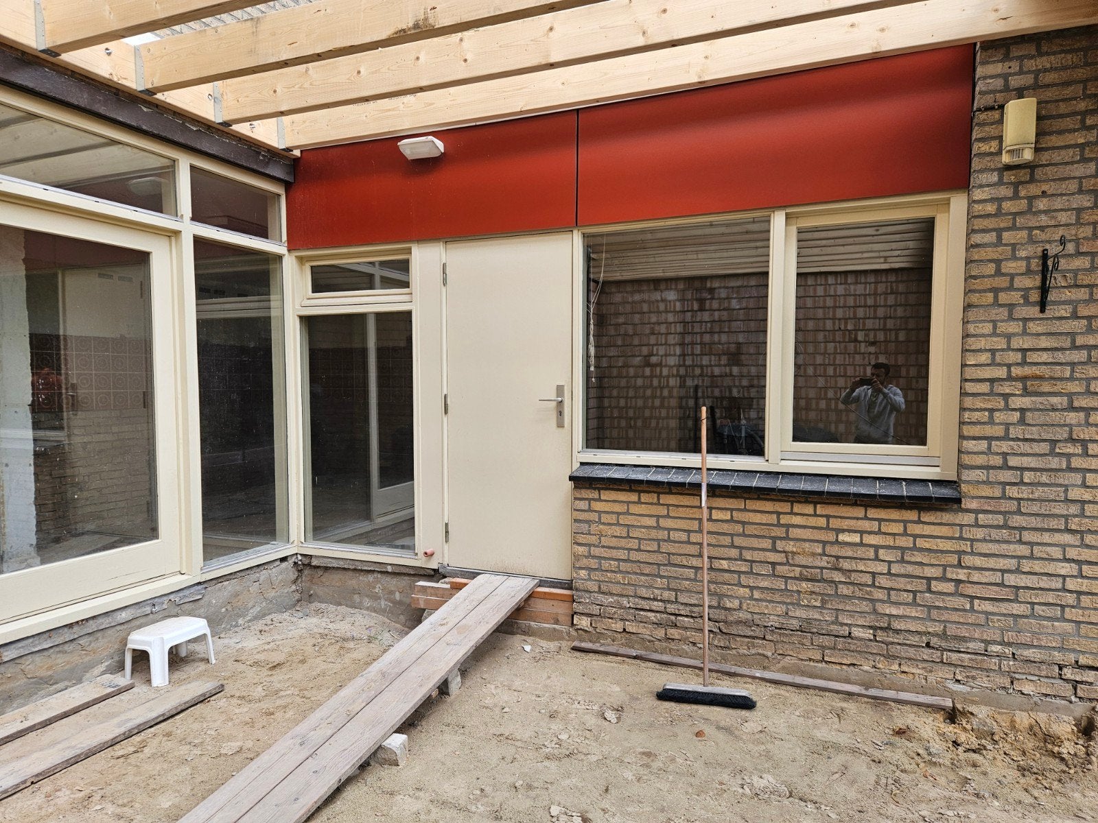 kozijn met klepraam ( geen houtrot) inclusief dubbelglas 209, Ophalen, Gebruikt, Inclusief glas, Hout