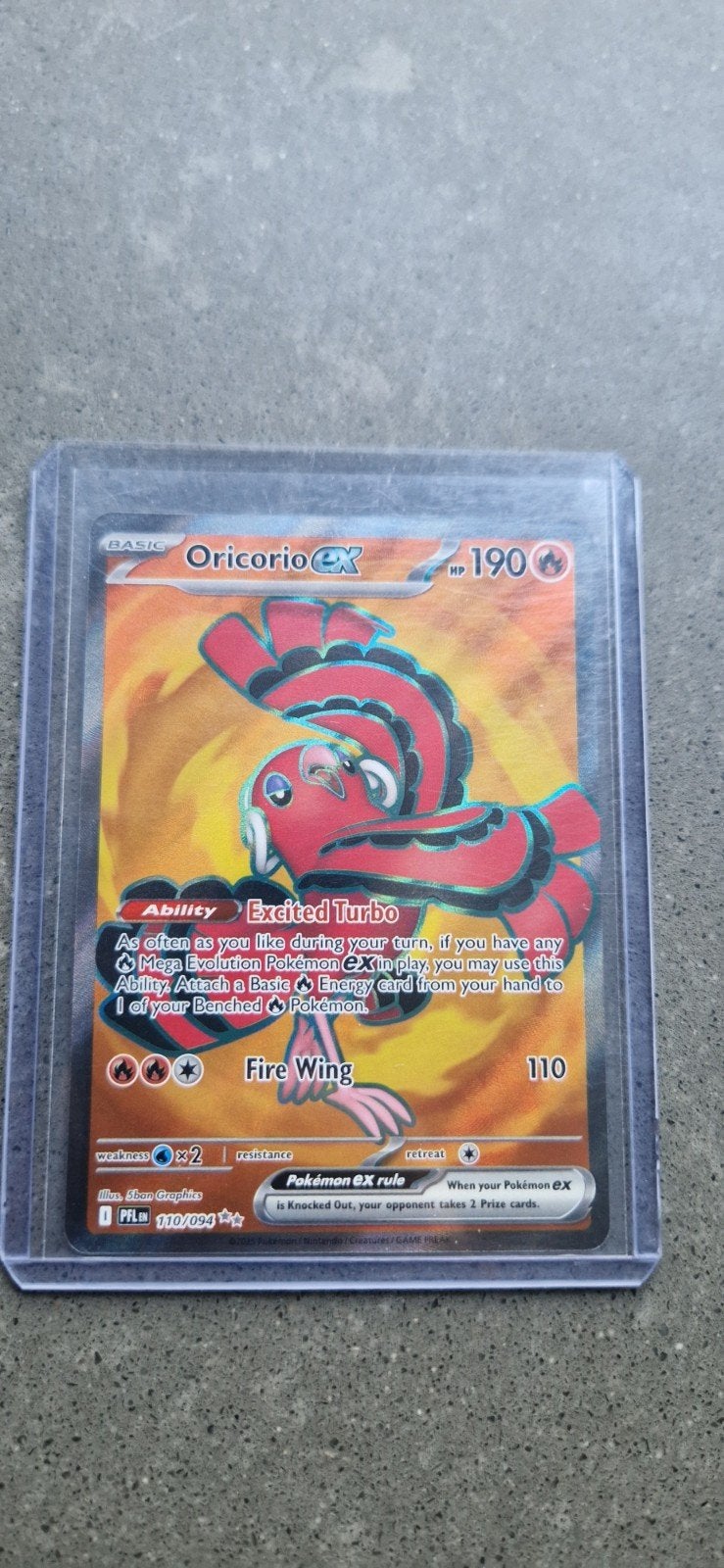 Oricorio GX Pokémon kaart - Full Art 110/094, Hobby en Vrije tijd, Verzamelkaartspellen | Pokémon, Zo goed als nieuw, Losse kaart