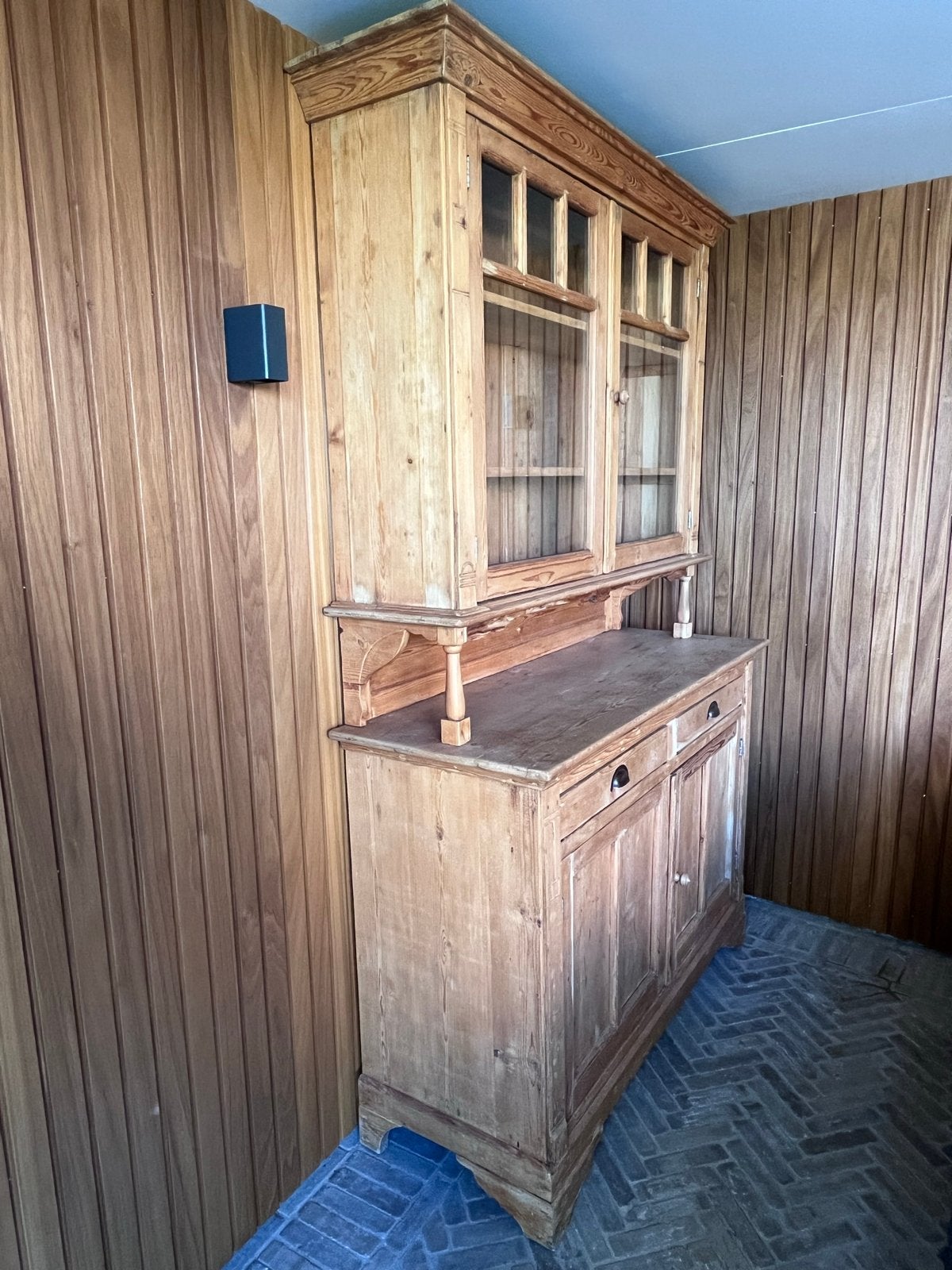 Antieke grenen buffetkast - 140x54x230cm, Ophalen