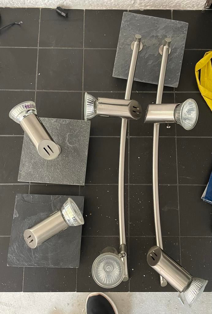 Set: Plafondlamp en 2 wandlampen (Besselink Licht), Ophalen, Gebruikt, Metaal