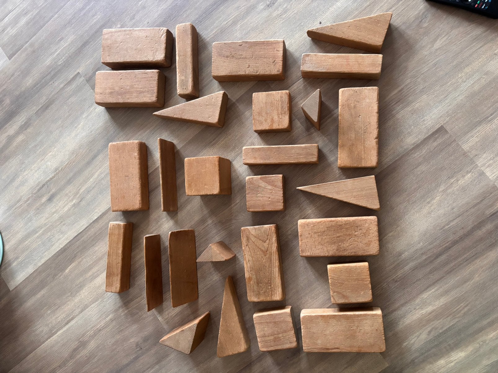 Grote vintage houten Montessori blokken – oude schoolblokken, Ophalen, Gebruikt