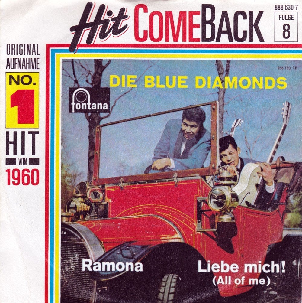 Die Blue Diamonds - Ramona 7"45, Ophalen of Verzenden, Zo goed als nieuw, Pop