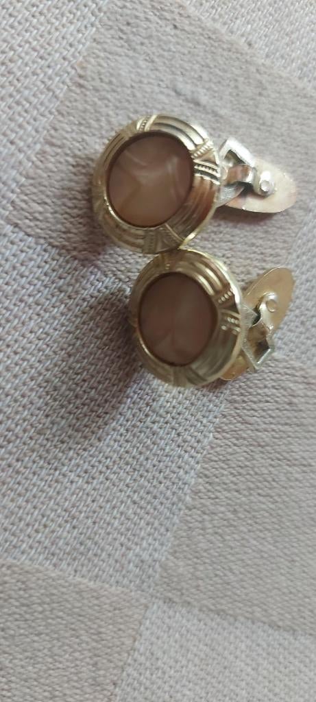 manchet knopen manchetknopen met ronde steentjes, Sieraden, Tassen en Uiterlijk, Manchetknopen, Ophalen of Verzenden, Zo goed als nieuw