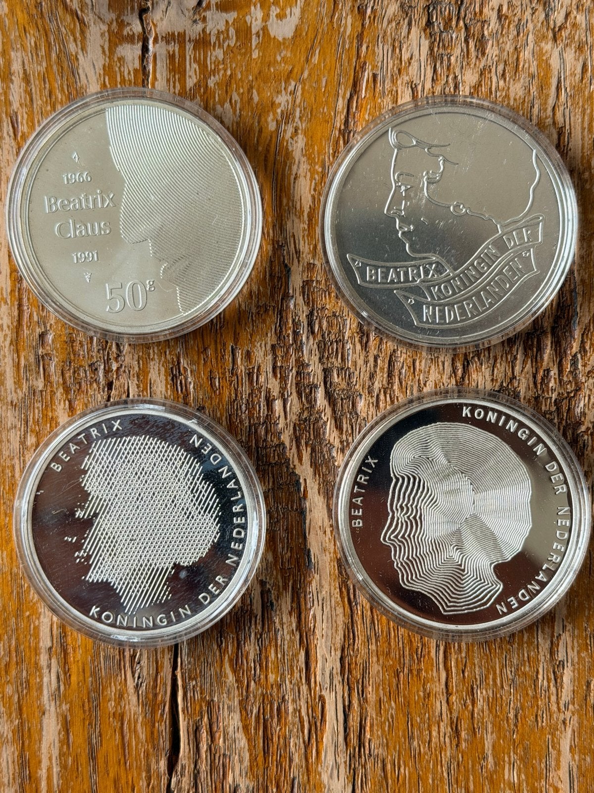 50 Gulden Zilveren Beatrix Munten (PP), Koningin Beatrix, Zilver, Ophalen of Verzenden, Losse munt