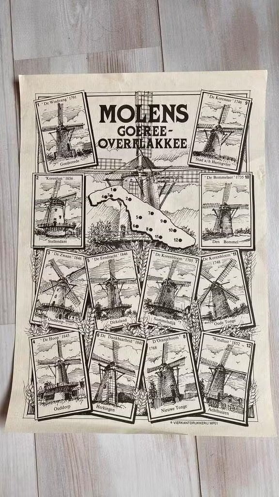 Poster molens goeree - overflakkee, Ophalen of Verzenden, A1 t/m A3, Rechthoekig Staand, Overige onderwerpen