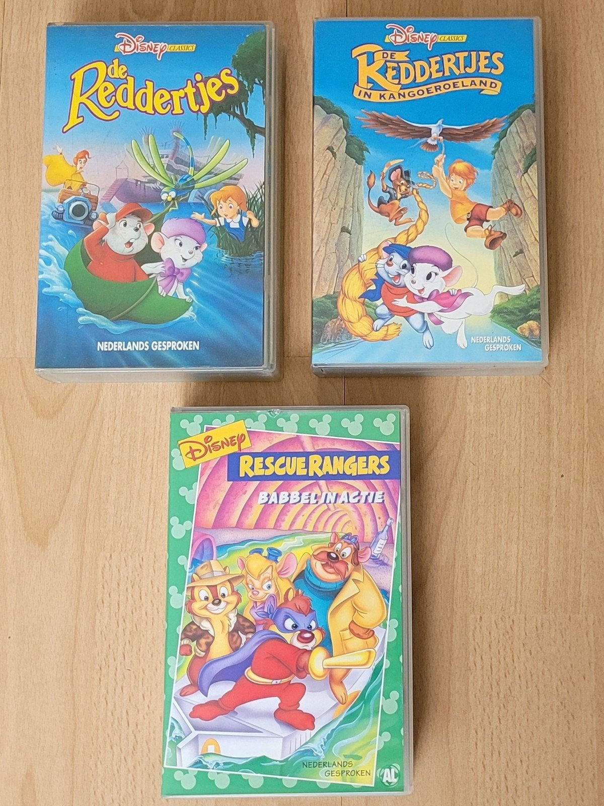 3x Disney videobanden NL samen 7,50, Gebruikt, Tekenfilm, Alle leeftijden, VHS