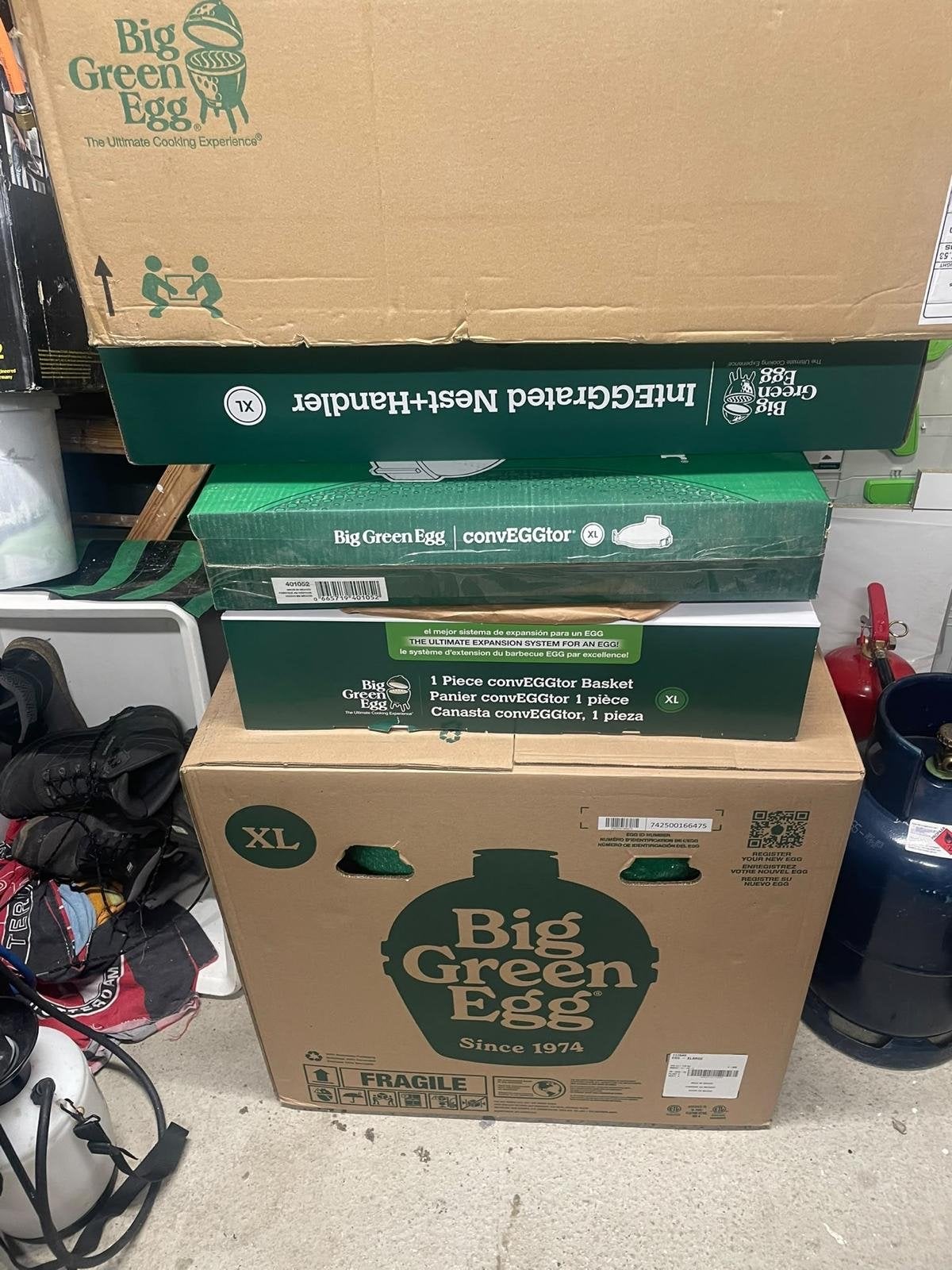 Nieuwe Big Green Egg XL met convEGGtor en Nest+Handler, Tuin en Terras, Ophalen, Nieuw