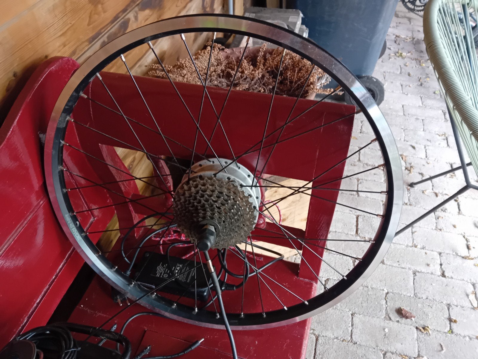 E-bike ombouwset:  26 inch accu, motorwiel, bagagedrager , b, Ophalen of Verzenden, Gebruikt
