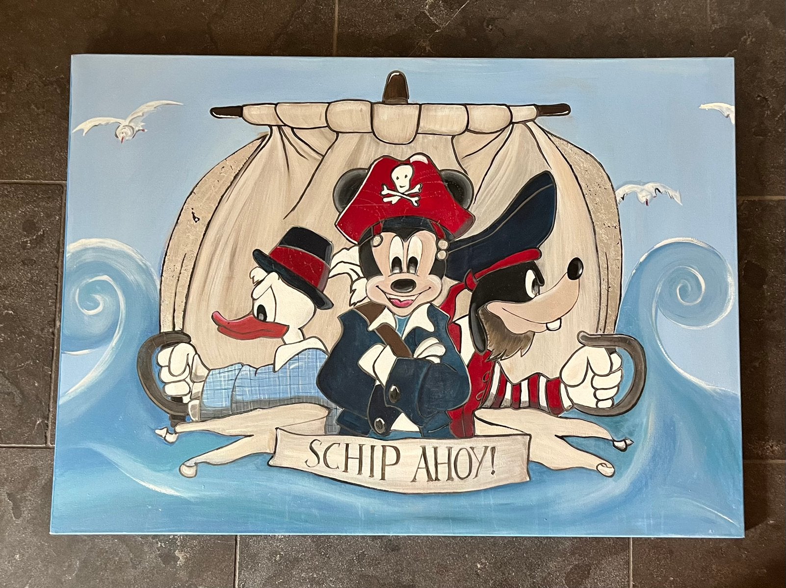 Disney Schip Ahoy! Wanddecoratie - Mickey, Donald, Goofy, Ophalen of Verzenden, Zo goed als nieuw