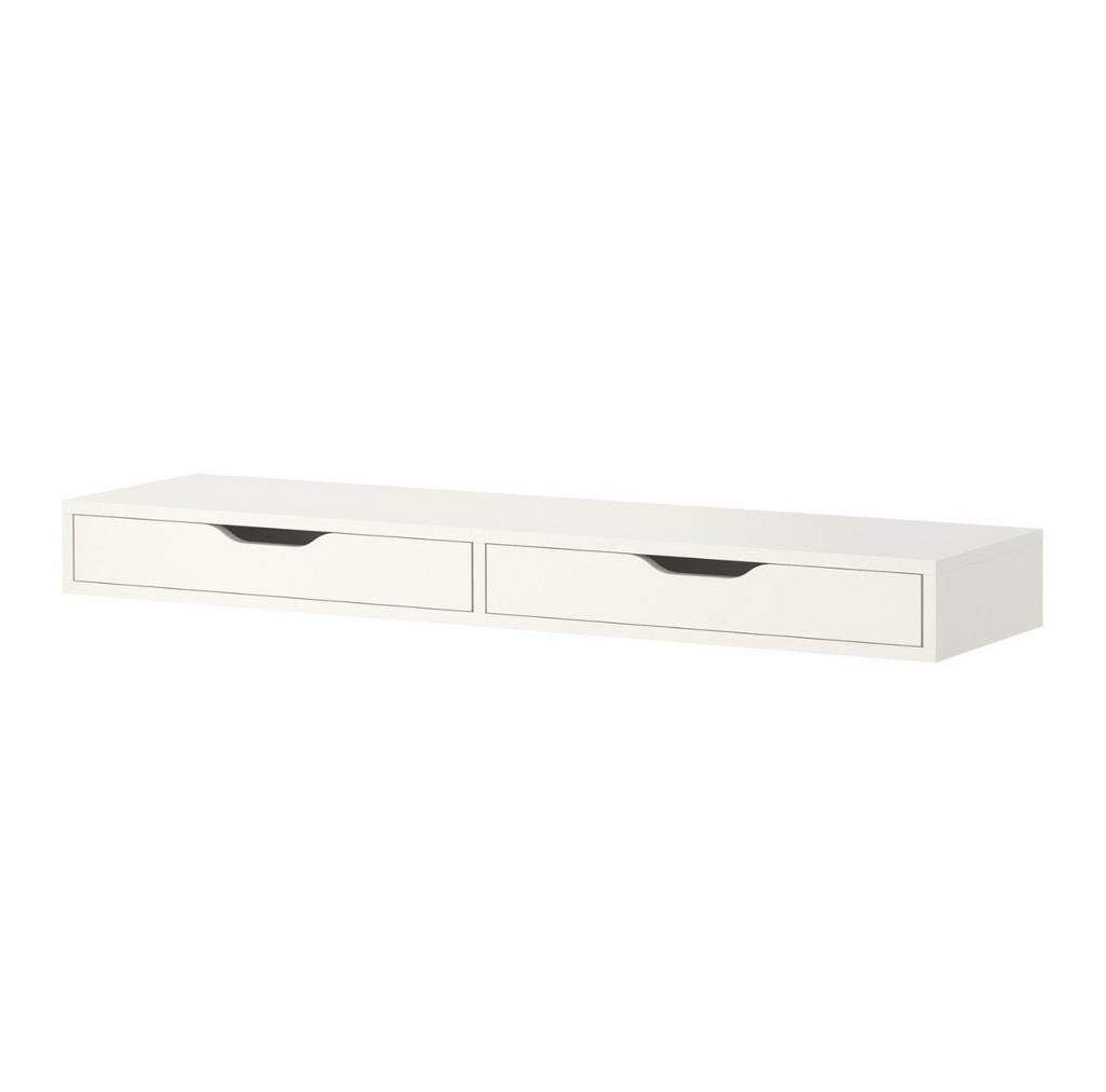 Ikea plank met lade 119x29 cm wit, Ophalen, Gebruikt