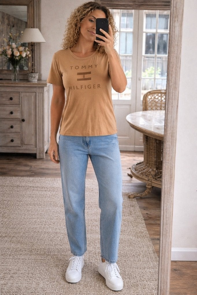T-shirt van Tommy Hilfiger in maat L, Blauw, Maat 42/44 (L), Ophalen of Verzenden, Zo goed als nieuw