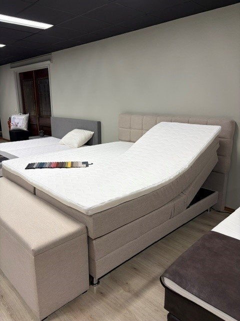 ELEKTRISCHE BOXSPRINGS 180/200-180/210 NU €1399, DIRECT MEE!, Ophalen, Modern, Comfortabel, Klassiek, Meerkleurig, 180 cm